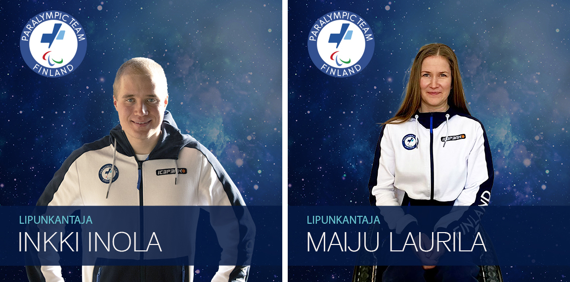 Inkki Inola ja Maiju Laurila urheilijakorteissa.